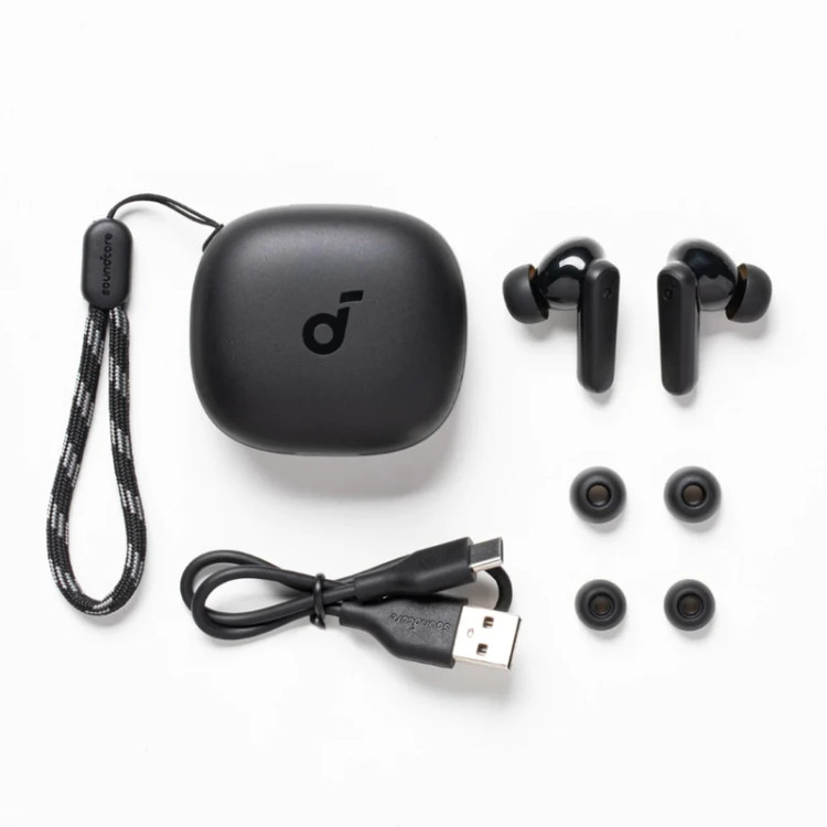 هدفون بلوتوثی انکر مدل SoundCore R50i A3949 بدون قابلیت نویز کنسلینگ، درگاه شارژ USB Type-C، دارای فناوری AI-Enhanced Calls برای کاهش نویز و بهبود مکالمات، مقاوم در برابر رطوبت و عرق