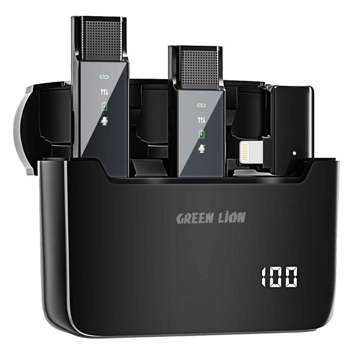 میکروفن یقه ای گرین لاین مدل 2in1 WIRELESS LITHTNING